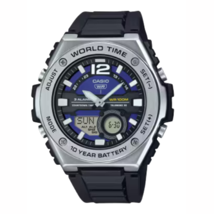 Casio General MWQ-100-2AV Black Resin Band Men Watch